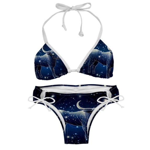 Taurus Constellation Detachable Sponge Adjustable Strap Bikini Set Two-Pack Bikinis,Swimsuits,Beachwear