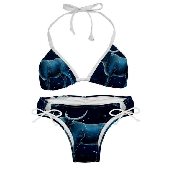 Taurus Constellation Detachable Sponge Adjustable Strap Bikini Set Two-Pack Swimsuit Women Bikini Sets