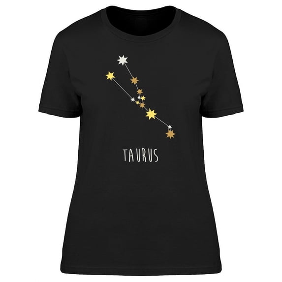 Taurus Constellation Doodle T-Shirt Women -Image by Shutterstock, Female Medium