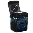 thumbnail image 1 of Taurus Constellation Foldable Car Trash Bin with Lid, Leak-Proof, Hanging Storage Bag - Trash Can for Car, Car Garbage Can, 1 of 6