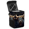 thumbnail image 1 of Taurus Constellation Foldable Car Trash Bin with Lid, Leak-proof Mini Trash Can for Car, Hanging Storage Bag Included, 1 of 6
