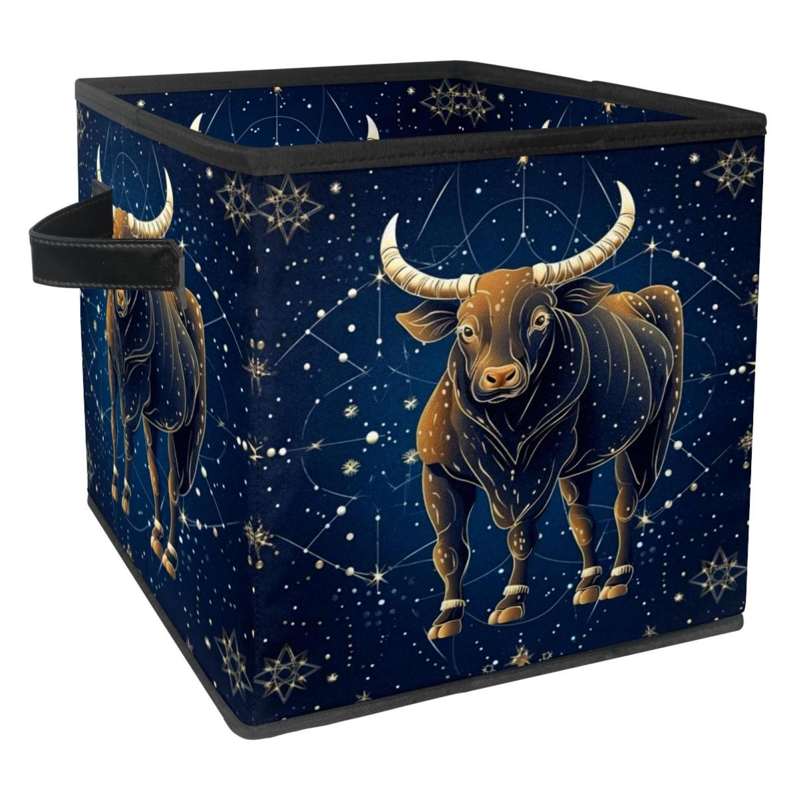 Taurus Constellation Foldable Cube Organizer with Handle, 10.8