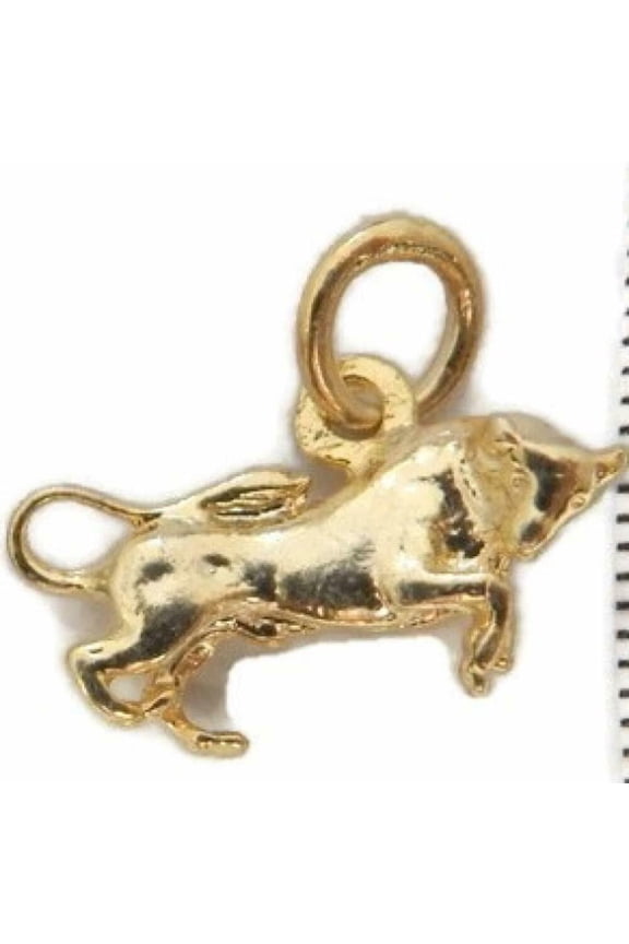 Taurus Constellation Horoscope Zodiac Sign Unisex Pendant 14K Yellow Gold!!
