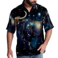 thumbnail image 1 of Taurus Constellation Men's Hawaiian Print Casual Button Down Short Sleeve Summer Beach Shirt - Unisex, 1 of 6