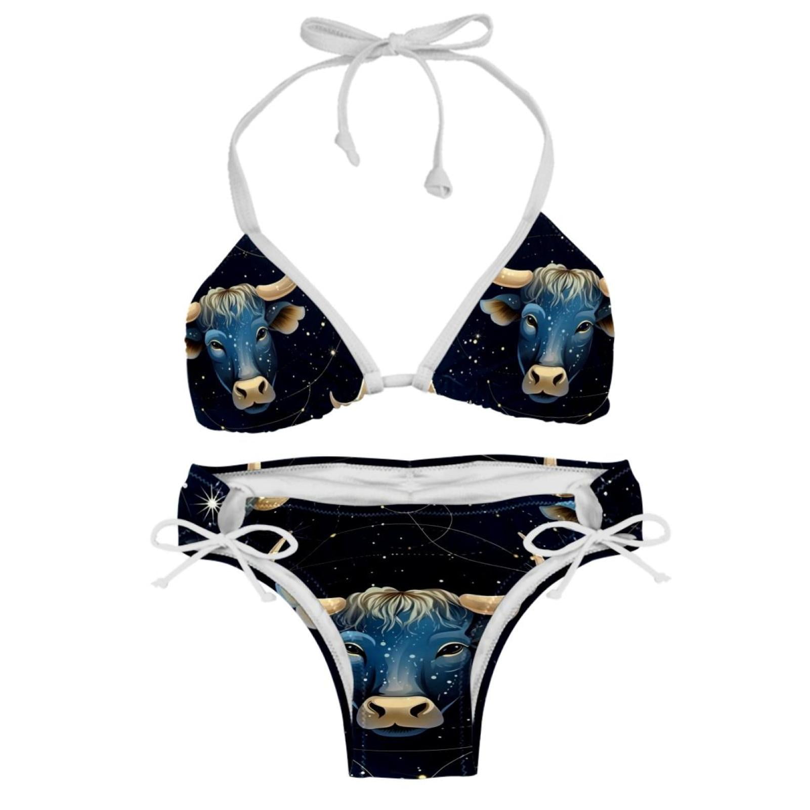 Taurus Constellation One-Piece Swimsuit Bikini Set, Detachable Sponge ...