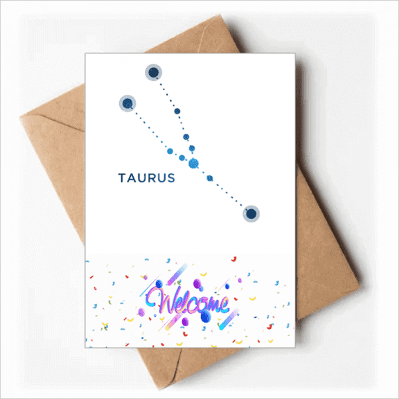 Taurus Constellation Sign Zodiac Welcome Back Greeting Cards Envelopes Blank