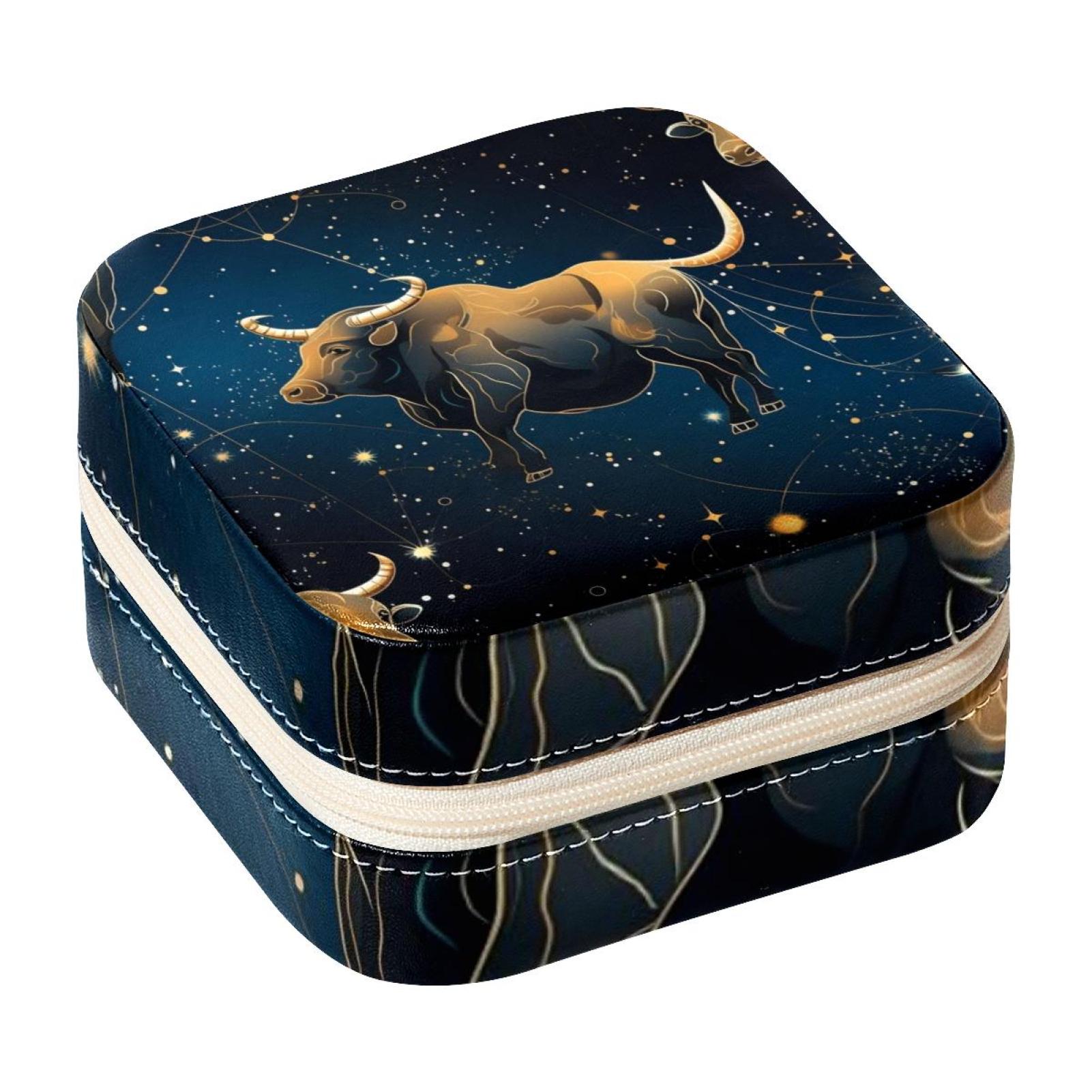 Taurus Constellation Square Jewelry Box Organizer Display Case Necklace ...