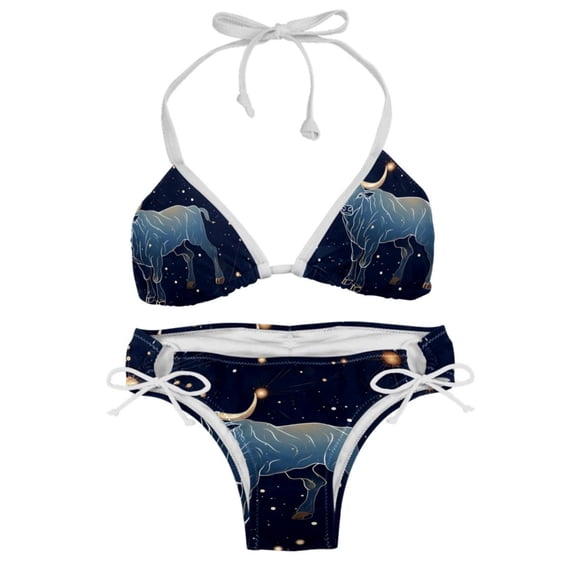 Taurus Constellation Women's Swimsuit Bikini Set, Detachable Sponge, Adjustable Strap, 2-Pack, Swim Suits