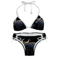 thumbnail image 1 of Taurus Constellation Women's Swimwear Bikini Set with Detachable Sponge and Adjustable Strap - Two-Pack, Beach Vacation-ready, 1 of 1