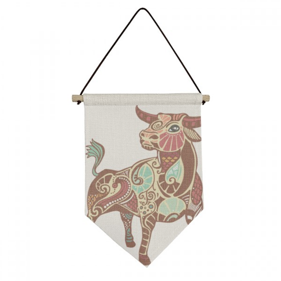 Taurus Constellation Zodiac Symbol Canvas Flag Hanging Wall Art Decor Banner