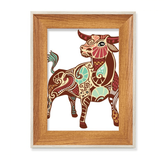 Taurus Constellation Zodiac Symbol Desktop Wooden Photo Frame Display Picture Art Painting Multiple Sets