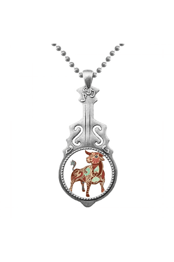 Taurus Constellation Zodiac Symbol Pendant Jewelry Music Guitar Torque Hangtag