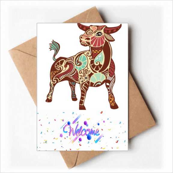 Taurus Constellation Zodiac Symbol Welcome Back Greeting Cards Envelopes Blank