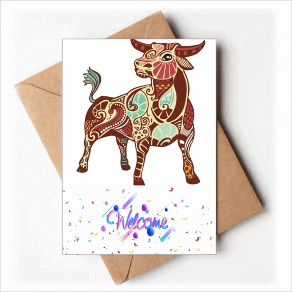 Taurus Constellation Zodiac Symbol Welcome Back Greeting Cards Envelopes Blank