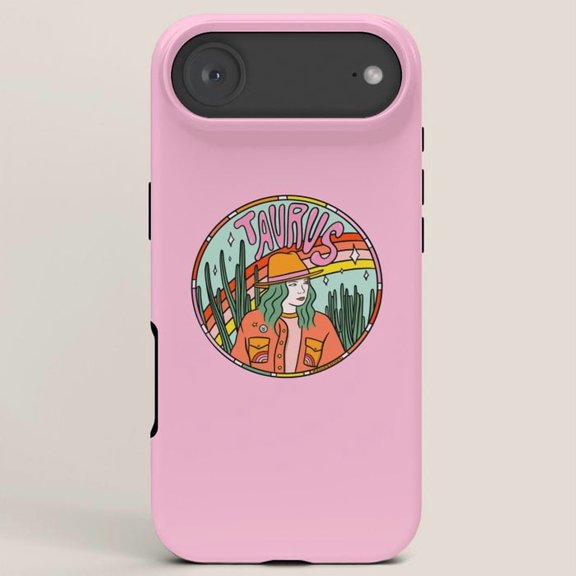 Taurus Cowgirl and Desert Cactus Tough Case for Apple iPhone, Polycarbonate and TPU