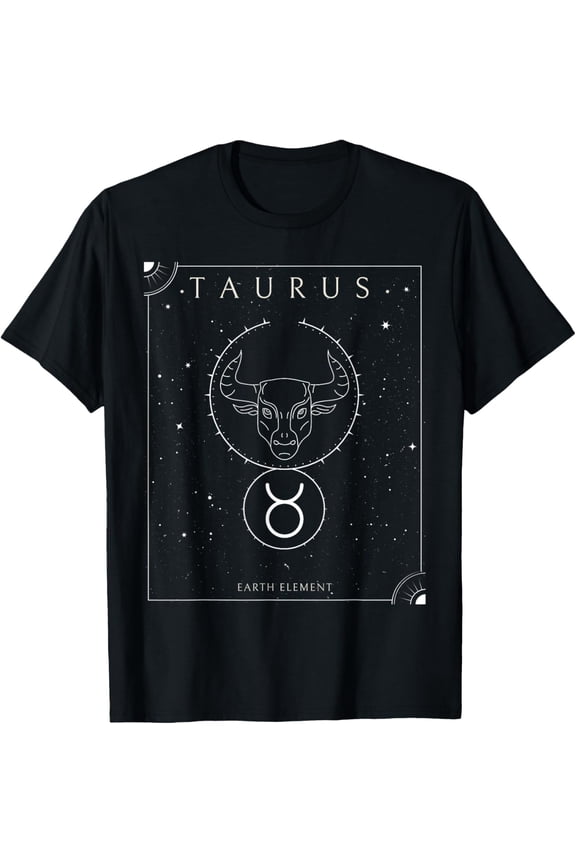 Taurus Earth Element Zodiac T-ShirtBrand clothing, men and women can wear, black, white, gifts.
