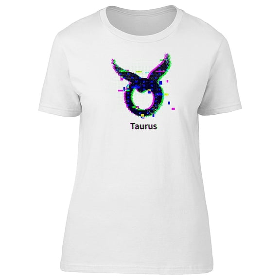 Taurus (Glitch Style) Tee Men's -Image by Shutterstock