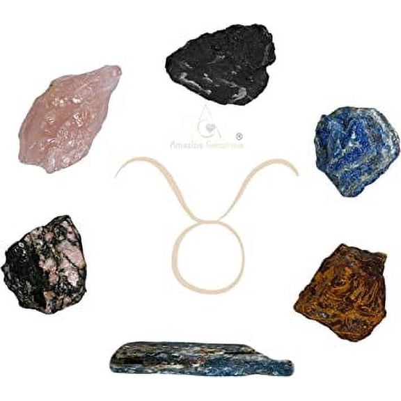 Taurus Healing Crystal Set, Zodiac Birthstone Kit for Gift