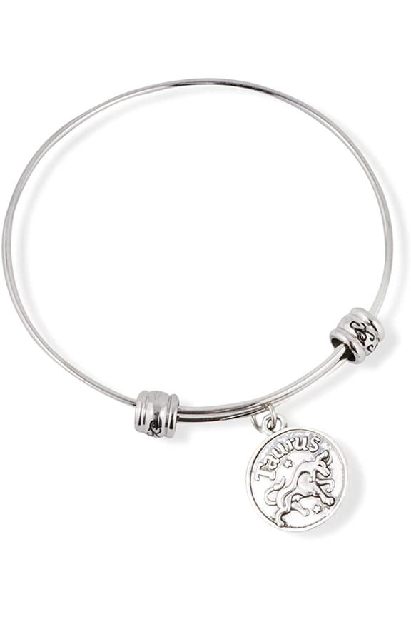 Taurus Horoscope Astrology Fancy Charm Bangle