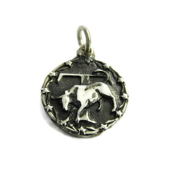 Taurus Horoscope Zodiac Sign Unisex Pendant .925 Sterling Silver!!!
