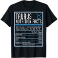 thumbnail image 1 of Taurus Nutrition Facts Zodiac Astrology Horoscope Birthday T-ShirtMen's and women's gift, black and white T-shirt, size: Extra large S-4XL, 1 of 4