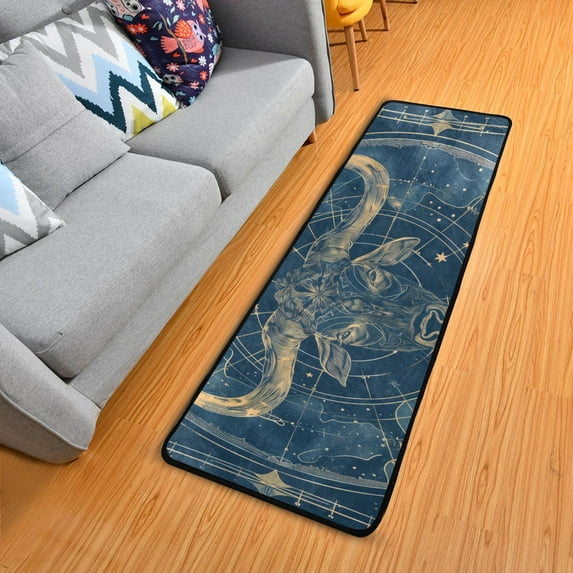 Taurus Of Zodiac Hallway Runner Rug 2'X6' Non-Slip Washable Carpet Runner Kitchen Entryway Laundry Bedroom