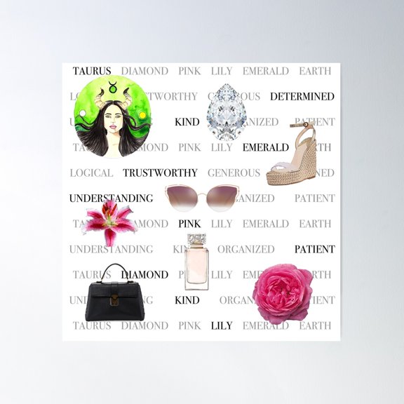 Taurus Poster Wall Art, Modern Wall Decor For Living Room Bedroom, 12x18 UNFRAMED