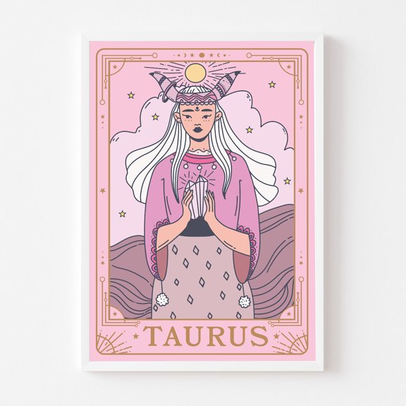Taurus Print, Horoscope Zodiac Constellation Poster, Unframed Paper Poster 8x10in