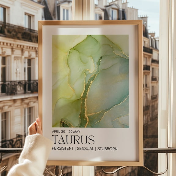 Taurus Print Poster, Taurus Wall Art Print, Taurus Gift, Taurus Zodiac Decor Art Print, Astrology Wall Art, Taurus Room Decor, Star Sign Art Wall Art, Modern Wall Decor, 12x18 UNFRAMED