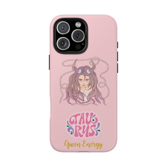 Taurus Queen Energy Pink Tough Phone Case. Girly Cute and Stylish Zodiac Design - iPhone 17 Pro max