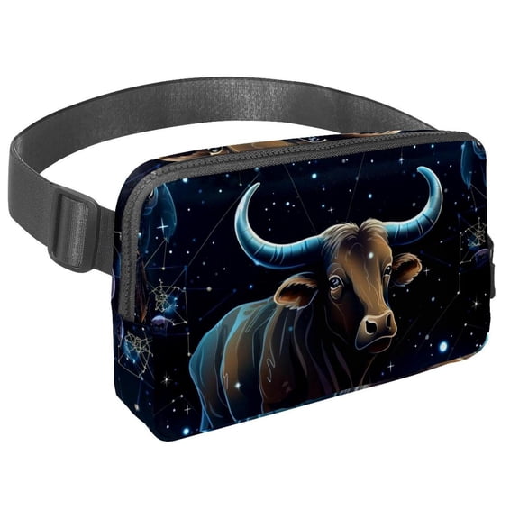 Taurus Running Belt Fanny Packs Waist Packs with Extension Strap Unisex Lightweight Adjustable