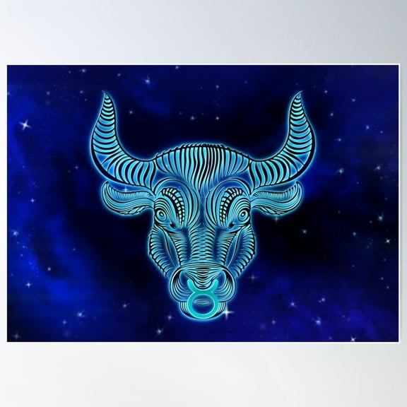 Taurus The Bull Zodiac Astrology Astronomy Stargazing Pagan Love Magic Poster Wall Art, Modern Wall Decor For Living Room Bedroom, 16x24 UNFRAMED