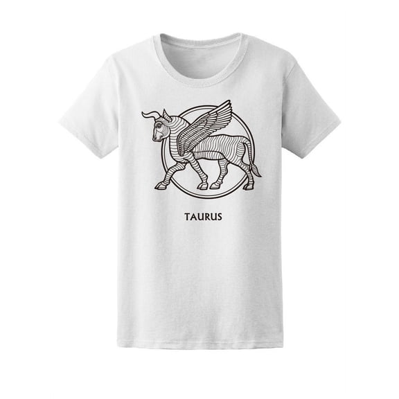 Taurus Tribal Bull Sketch Tee Women's - Women T-Shirt, Medium