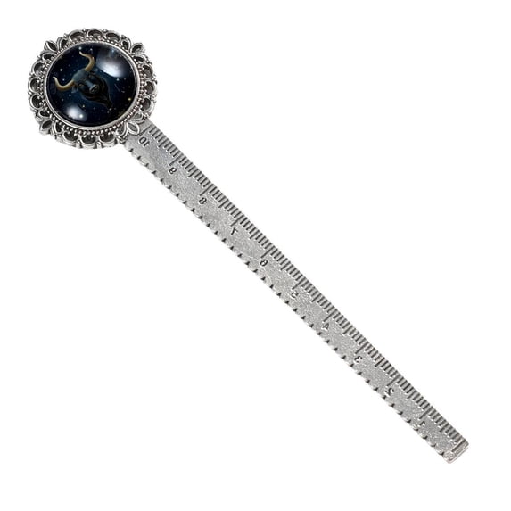 Taurus Vintage Silver Lace-Edged Bookmark: a Gift for Readers and Book Lovers