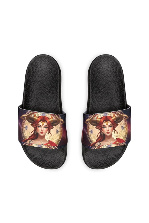 Taurus Zodiac Anime Women's PU Slide Sandals