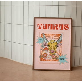 Taurus Zodiac Earth Element Retro Decorative Interior Home Wall Art Poster