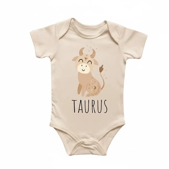 Taurus Zodiac Newborn Baby Bodysuit