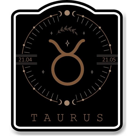 Taurus Zodiac Sign Astrology Horoscope BLACK Aluminum Composite Sign, 15"x18"