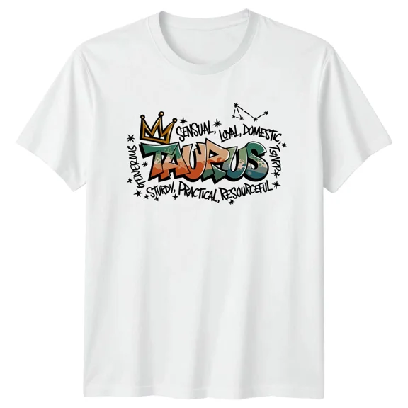 Taurus Zodiac Sign Astrology Mens T-Shirt Womens Tee Graphic Unisex Top