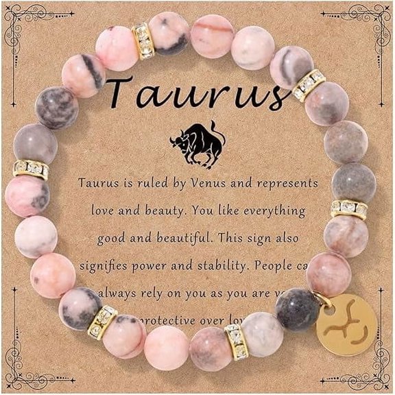 Taurus Zodiac Sign Bracelet Solid Taurus Earthy Rhythm Radiance Shining - Natural Elegance and Timeless Charm Bracelet for Taurus