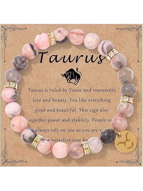 Taurus Zodiac Sign Bracelet Solid Taurus Earthy Rhythm Radiance Shining - Natural Elegance and Timeless Charm Bracelet for Taurus
