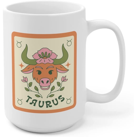 Taurus Zodiac Sign Ceramic Coffee Mug 15oz