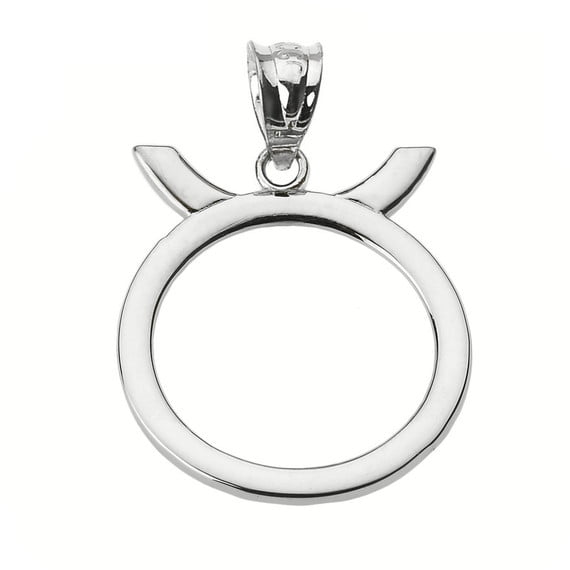 Taurus Zodiac Sign Pendant in Sterling Silver