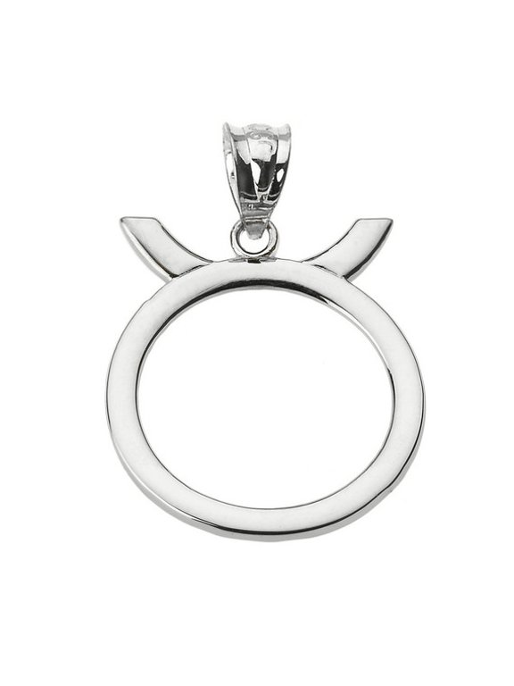 Taurus Zodiac Sign Pendant in Sterling Silver