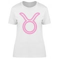 thumbnail image 1 of Taurus Zodiac Symbol Neon Design T-Shirt Women -Image by Shutterstock, Female 3X-Large, 1 of 2
