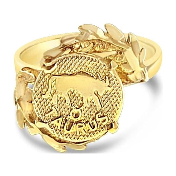 Taurus or Sagitarius Zodiac Gold Ring - Size 6.25
