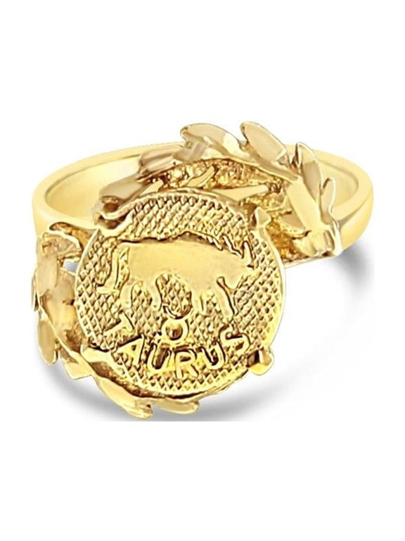 Taurus or Sagitarius Zodiac Gold Ring - Size 6.25