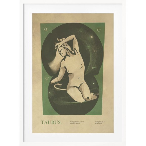 Taurus print Framed Art Modern Wall Decor