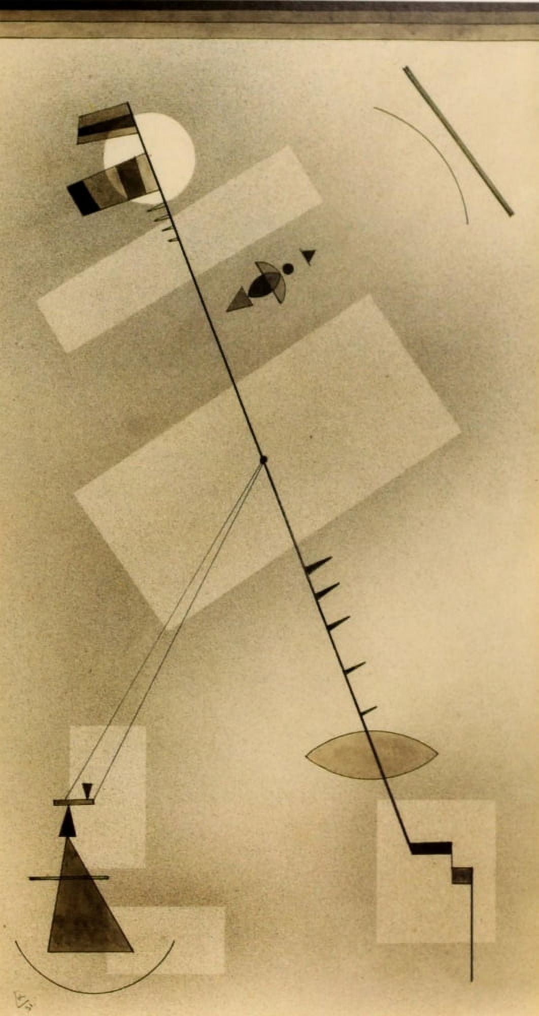 Taut Line 1931 Canvas Art - Wassily Kandinsky (18 x 24)