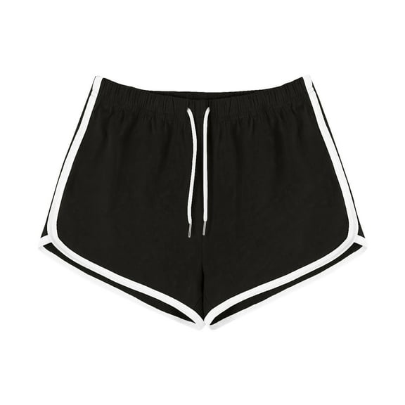 Tauxra Athletic Shorts for Women 2024 Casual Summer Drawstring Workout Gym Sports Shorts Lounge Short Yoga Pants Black 3XL